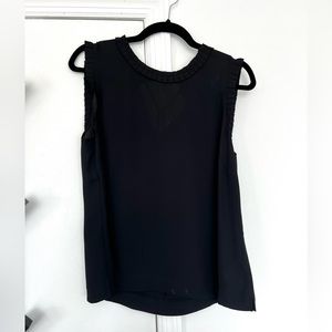 J. Crew black silk sleeveless blouse